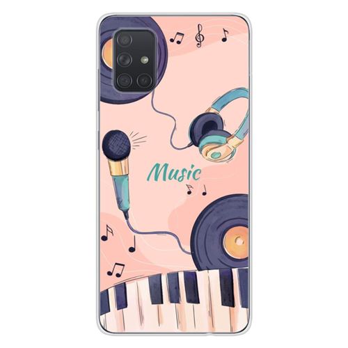 Coque en silicone imprimée compatible Samsung Galaxy A51 Accords en couleur