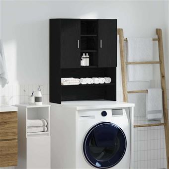Meuble Pour Machine à Laver | Meuble Haut De Salle De Bain Noir Jax43689 Meuble Pro