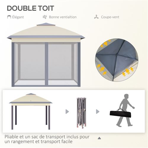 vidaXL Toit de tente de réception 4x3 m Beige 270 g/m² - Fenêtres et volets  à la Fnac