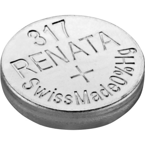RENATA Pile bouton Silver Oxyde 317 / SR516 SW 0% Mercure 1,55V