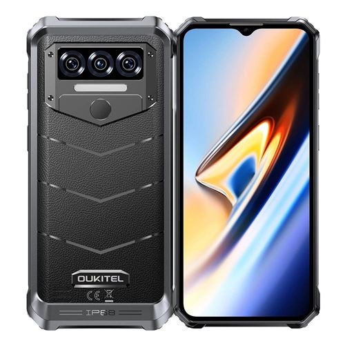 Smartphone 6.5 Pouces Étanche 12GB+256GB Batterie 10600mAh NFC 4G Noir YONIS