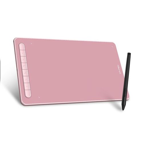 Tablette Graphique à Stylet XP-PEN Deco L 10x6 Pouces avec Stylet X3 pour Dessin Digital, Animation, Etudes à Distance ou Télétravail - Rose