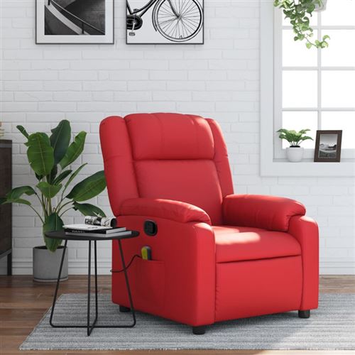 Non Communiqué Rouge Vidaxl Fauteuil De Massage, Relaxation Similicuir