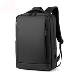 Sac à dos imperméable homme ordinateur portable 15.6 pouces avec chargement USB - Noir