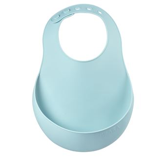 Bavoir silicone Bleu clair - 1