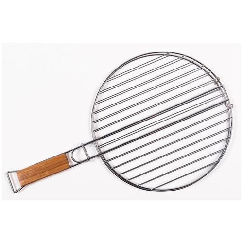 GENERIQUE - Grille Double pour Barbecue - Manche en Bois - Acier Chromé - Image 3