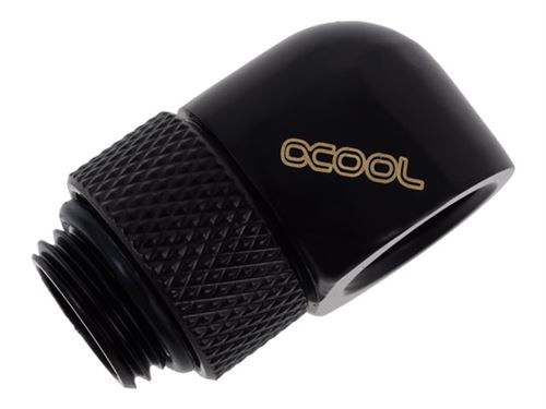 Alphacool Eiszapfen - Raccord coudé pour système de refroidissement liquide - noir profond