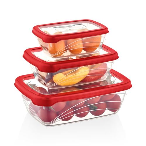 Herzberg HG-L686 : 3 pièces Bio Saver Box Rouge