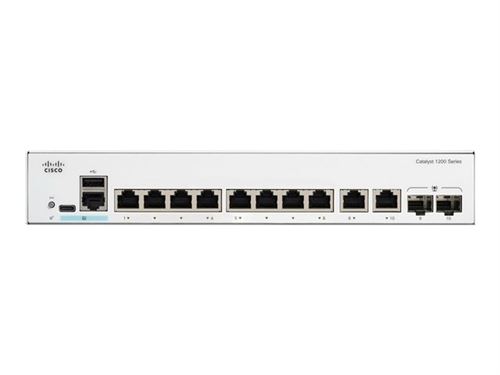 Cisco Catalyst 1200-8T-E-2G Smart Switch. 8 Port GE. Ext PS. 2x1GE Com