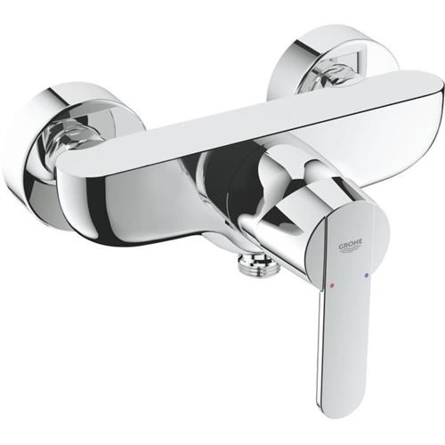 Mitigeur monocommande bain douche Get, montage mural, raccord fileté pour flexible en 1/2, rosaces métal incluses, 32888000