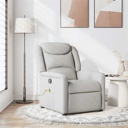 VIDAXL - Fauteuil de massage - Fauteuil de relaxation - Gris - Image 2