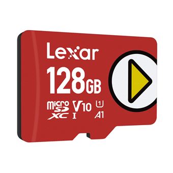 Carte mémoire Lexar Play micro SDXC UHS-I 128 Go Rouge