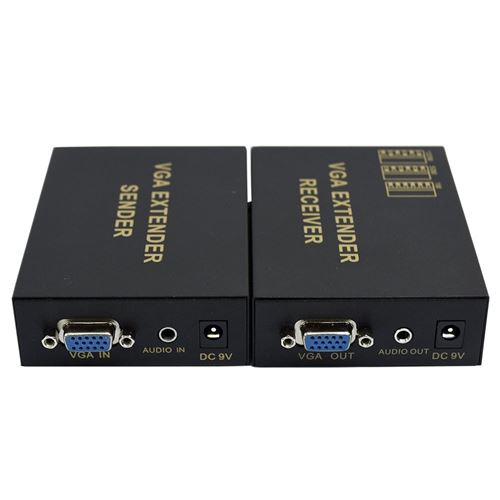 VGA Extenseur plus de CAT 5e 6 câble jusqu'à 100M