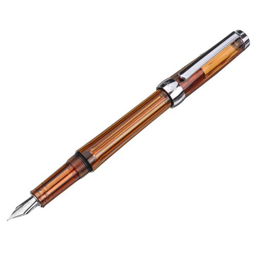 Stylo plume Wingsung Transparent Vaccum Fib Marron transparent F 0,5 mm