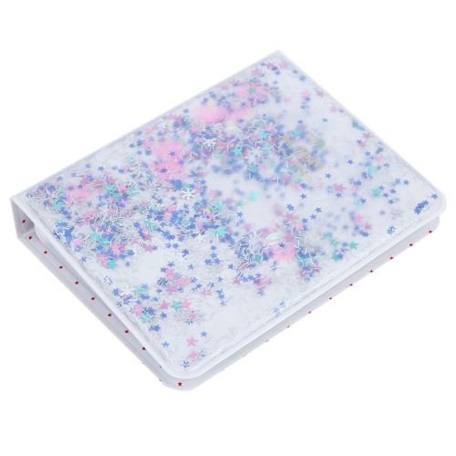 Quicksand Beads 64 pochettes Mini album photo 3 pouces pour photos Instax (bleu)