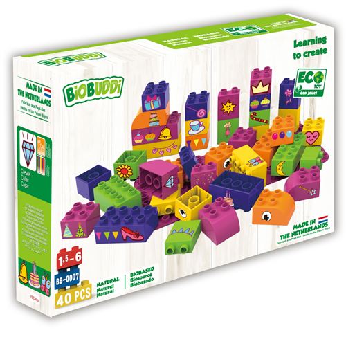 BiOBUDDi blocs filles avec plaque de base - 40 pièces (BB-0007)