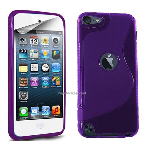 Housse etui coque pochette silicone gel fine pour Apple iPod Touch 7 avec film ecran - MAUVE