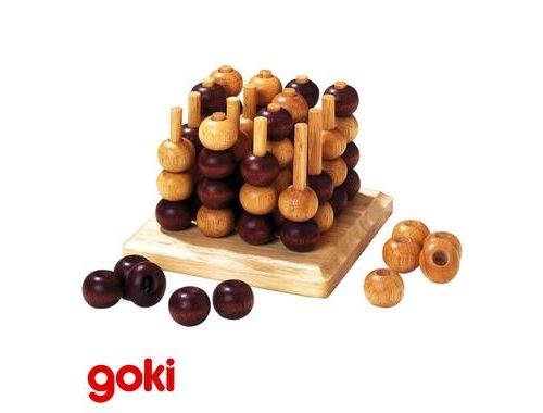 Tic Tac Toe Ou Puissance 4 En 3 D Casse-tête Jeu En Bois 7 Ans +