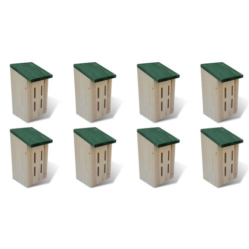 vidaXL Vlinderkasten 8 st 14x15x22 cm hout 276007
