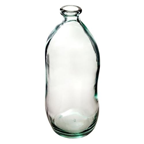 Vase bouteille en Verre recycl&eacute; h 35 cm - Transparent - Atmosphera