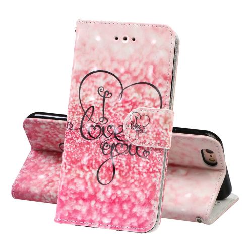 Etui en PU décor spot je t'aime avec support pour votre Apple iPhone 6 Plus/6s Plus