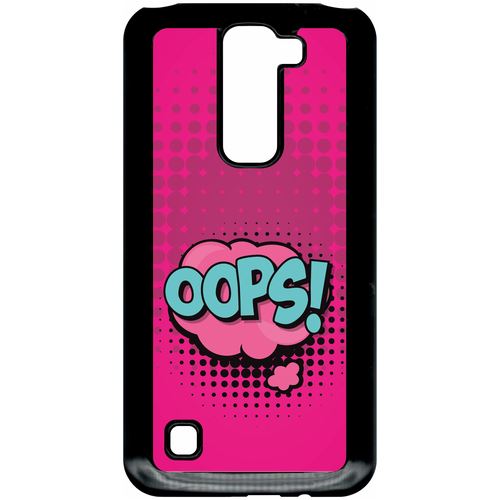 Coque Lg K7 Modele X220 Oops Fond Rose Fushia