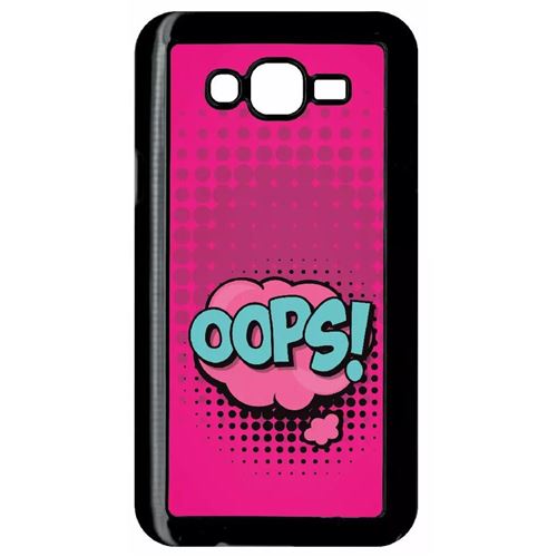 Coque Samsung Galaxy J7 Oops Fond Rose Fushia