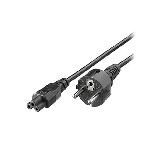 3GO CTREBOL câble électrique Noir CEE7/7 Coupleur C6 - Cables électriques (Male Connector/Female Connector, CEE7/7, Coupleur C6, Noir)
