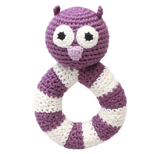 natureZOO hibou hibou crocheté 14 cm violet