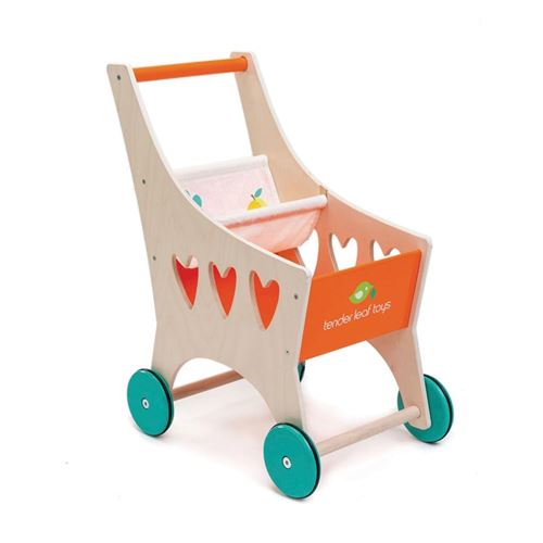 Tender Toys chariot de supermarché orange/beige junior 45 x 28 x 55 cm