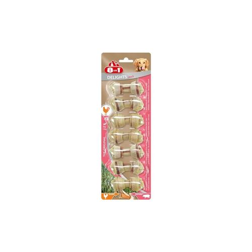 Comparer les prix de Os A Macher Delights Au Porc - 7 Pieces - Pour Chien - Carton De 6 Sachets