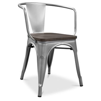 En Factory Style Xavier Avec Assise Chaise Acier Bois Pauchard A56 Métal y6vbf7IYgm