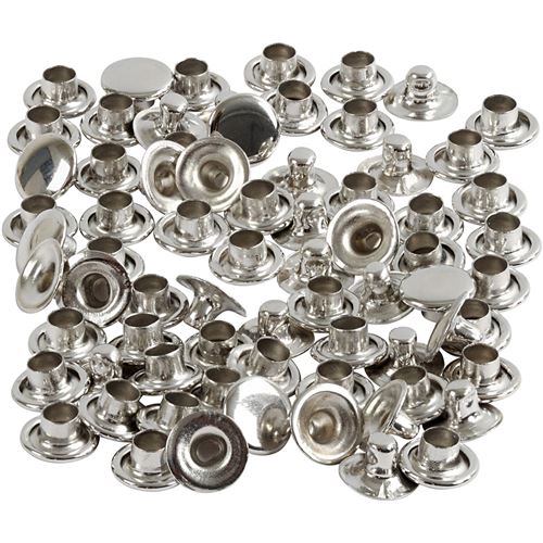 Creotime rivets 7 mm en argent 50 pièces