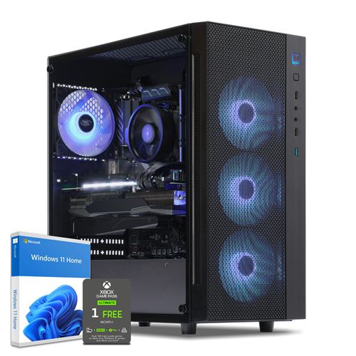 PC Gamer AMD Ryzen 5 3400G, Radeon Vega, 8Go RAM DDR4, 480Go SSD, 2To HDD, USB 3.1. PC Gaming Casual. Unité centrale avec Win 10