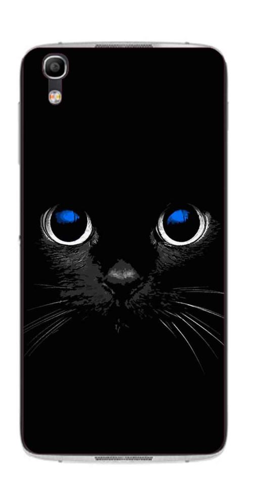 Coque TPU gel souple Alcatel One Touch IDOL 4 design Chat noir