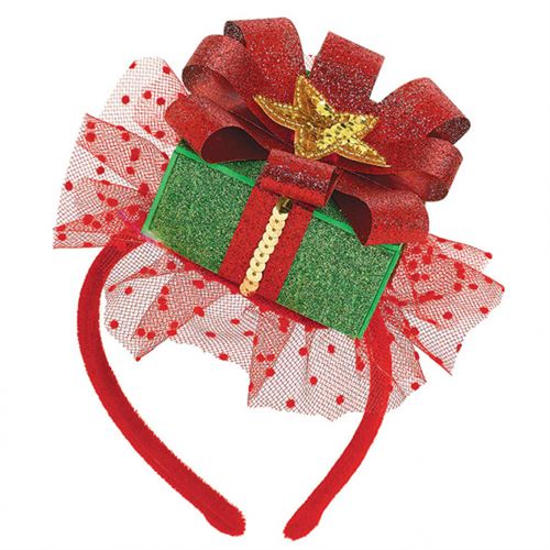 Amscan diadème Cadeau de Noël en feutre vert/rouge taille unique