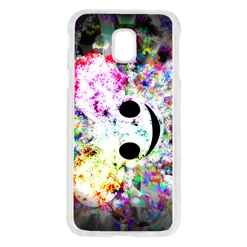 Coque Sourire Multicolor Souris Compatible Galaxy J7 2017 Transparent