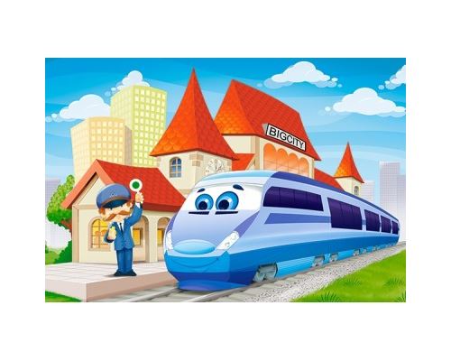 Puzzle 40 Pièces : Pièces XXL - At the Railway Station, Castorland