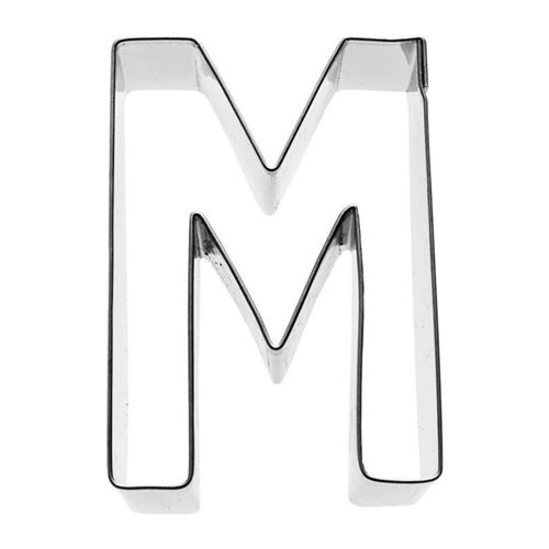 karis emporte-piece lettre m birkmann t.1.7 - inox - 6 cm - pg rouge