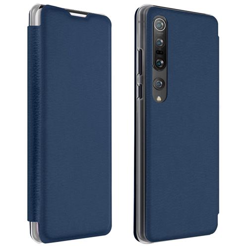 Housse pour Xiaomi Mi 10/Mi 10 Pro Protection Intégrale Clapet Porte-carte Bleu Nuit