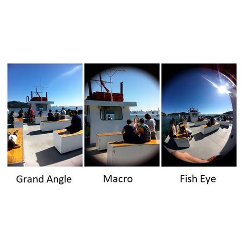 Générique Argent 3 en 1 Téléphone Caméra Lentille Trousse Fisheye Grand Angle Macro Compatible avec Samsung Galaxy S9 