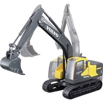 Pelleteuse Bburago Volvo E215C New Holland 1:50 Noir et Jaune