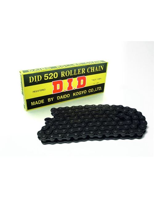 Chaîne de transmission D.I.D 520 noir/noir 104 maillons