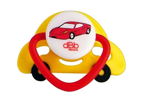 dBb Remond Sucette Anatomique 2ème Age Silicone Voiture Jaune