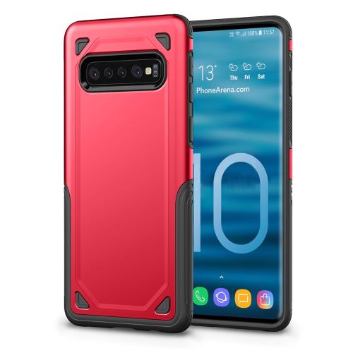 Coque en TPU armure hybride rouge pour votre Samsung Galaxy S10