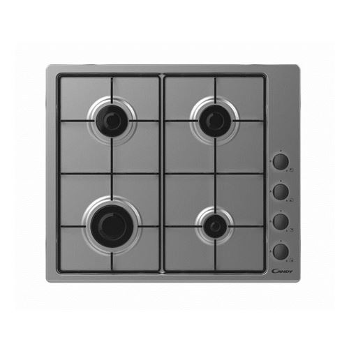 Candy Pop Evo Chw6Lbx - Table De Cuisson Au Gaz - 4 Plaques De Cuisson - Niche - Largeur : 56 Cm - Profondeur : 48 Cm - Acier Inoxydable