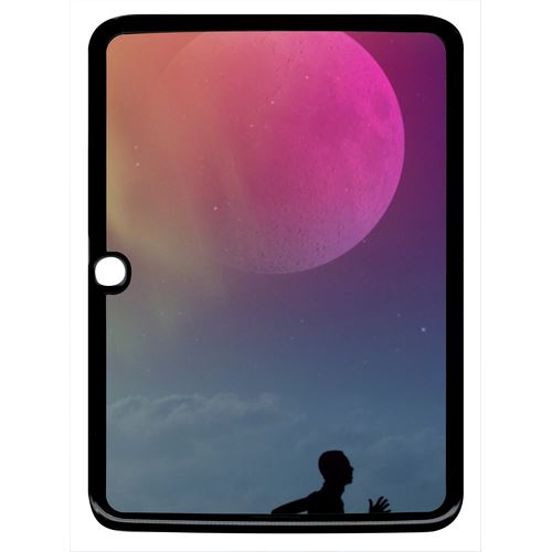 Coque Samsung Galaxy Tab 3 Silhouette Joggeur Fitness Lune