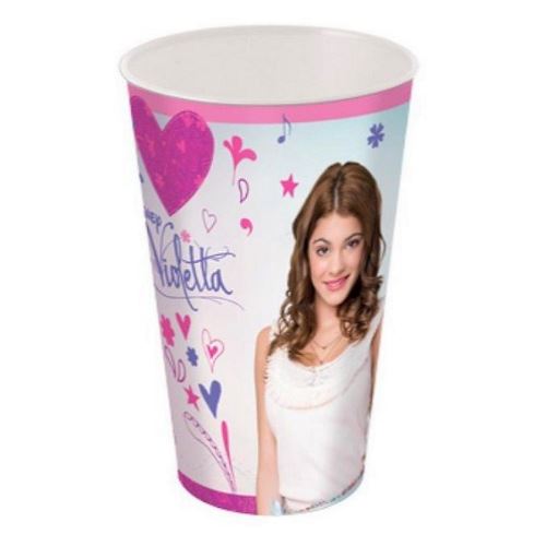 Grand Verre Violetta Pvc 15 X 8.5 Cm Violet Disney