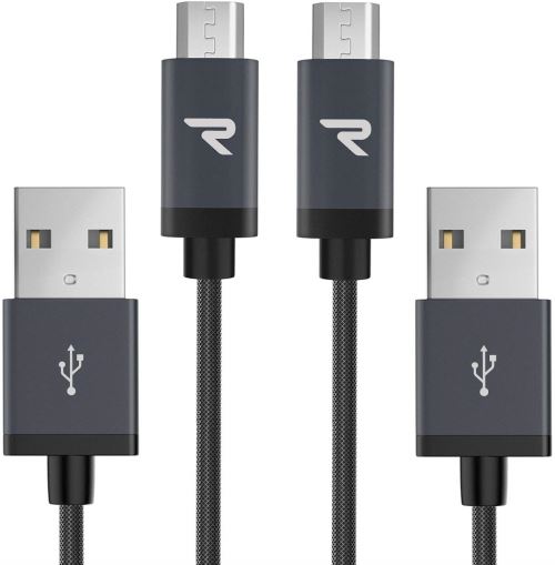 Lot de 2 câbles USB / micro USB. 1m. Gris sidéral