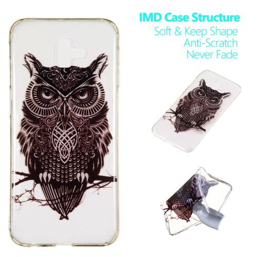 Coque en TPU hibou sur la branche pour votre Samsung Galaxy J6 Plus J610F/J6 Prime